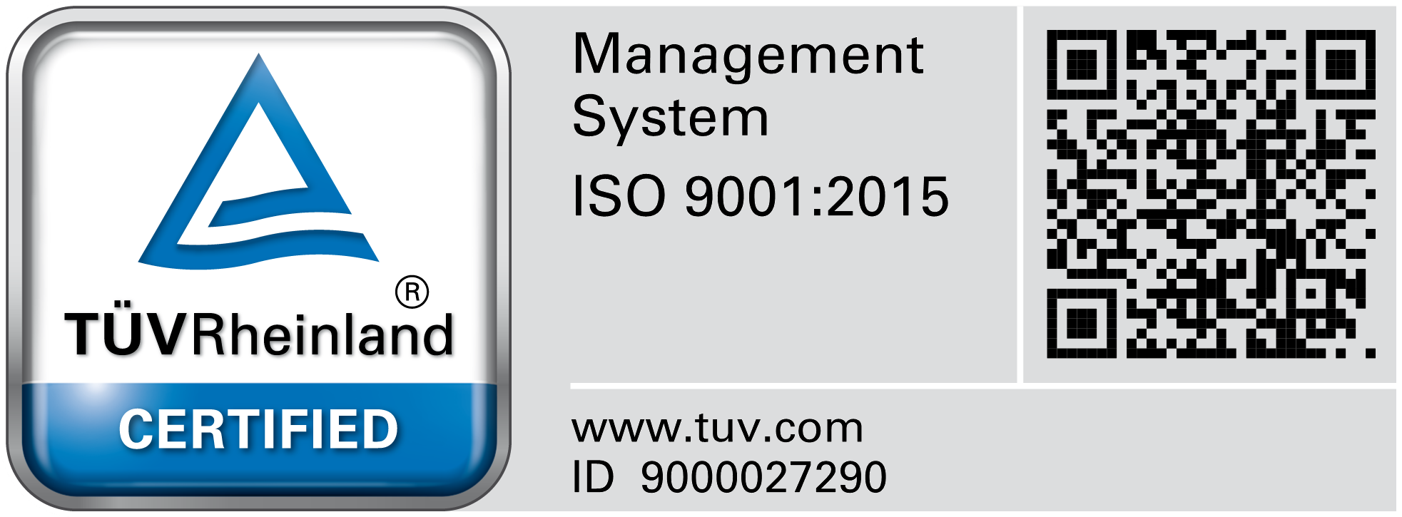 Het ISO 9001 certificaat van Exion Hydrogen, uitgegeven door TUV Rheinland
